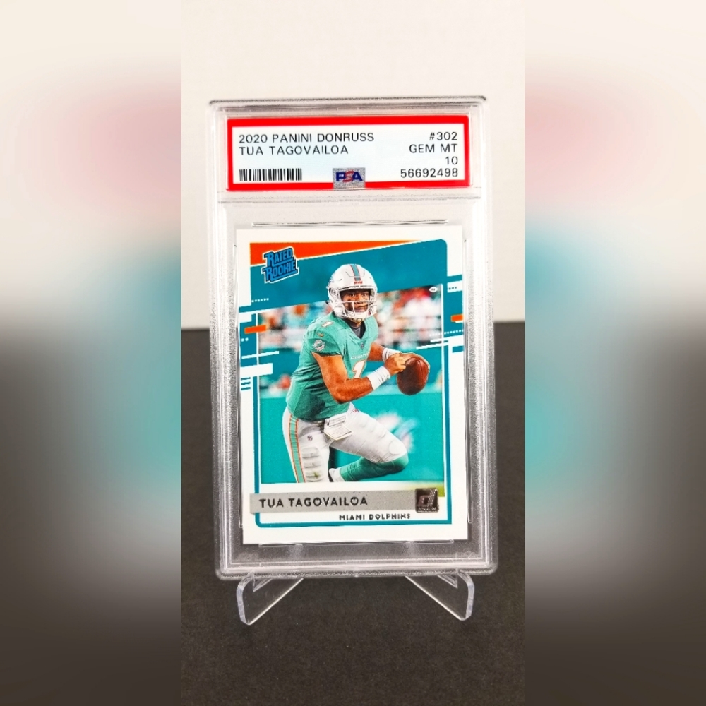 2020 Panini Donrus Tua Tagovailoa Rated  Rookie RC #302 PSA 10